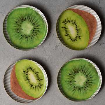 Kiwi Slice and Half Coasters