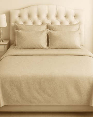 Bella Jacquard Flat Sheet Set, Parchment