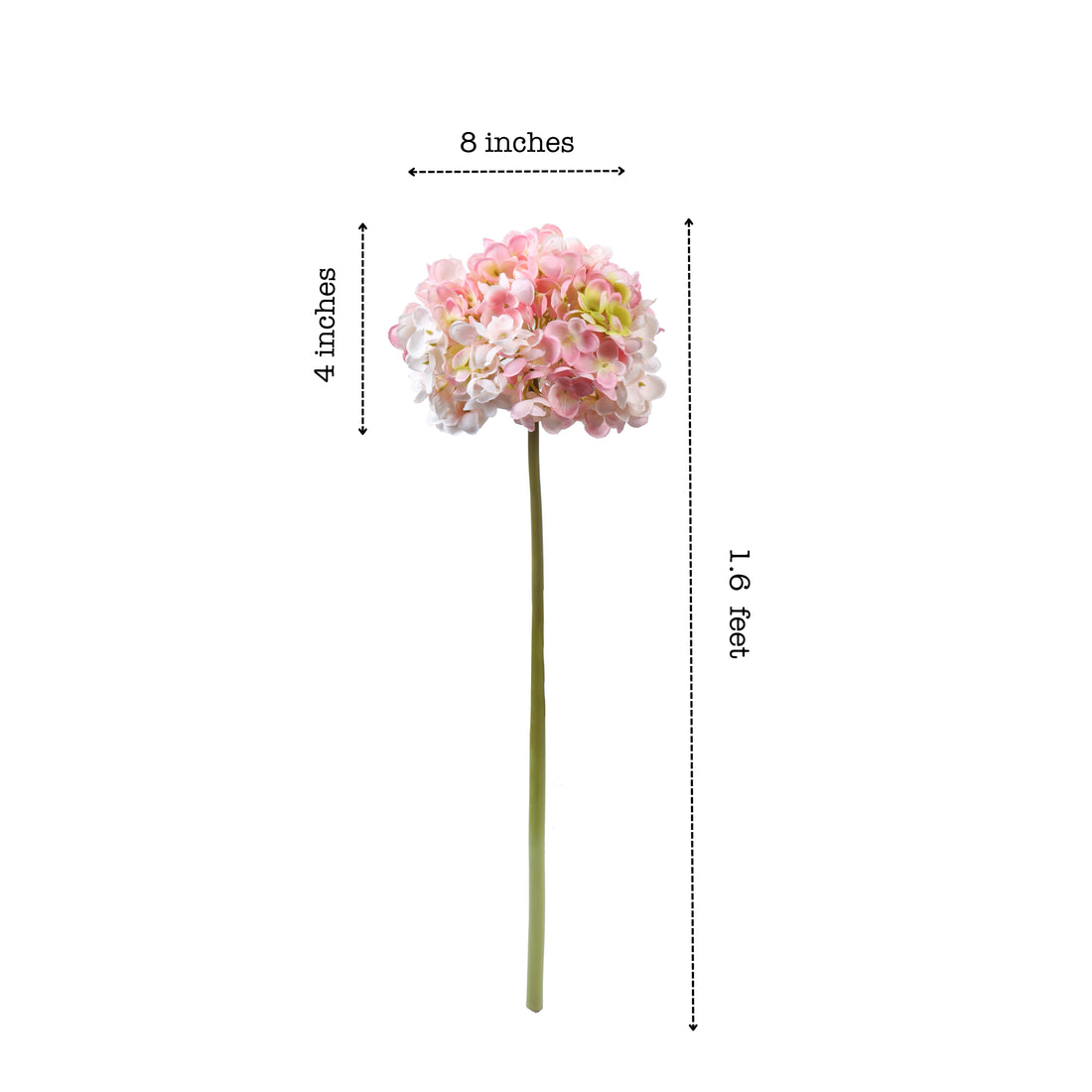 Baby Pink Hydrangea Faux Flower Sticks, Set of 3 (50cm)