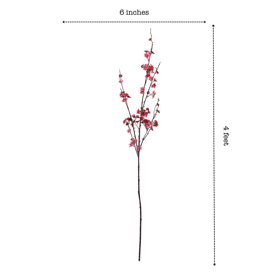 Pink Cherry Blossom Faux Flower Stick, Single (130cm)