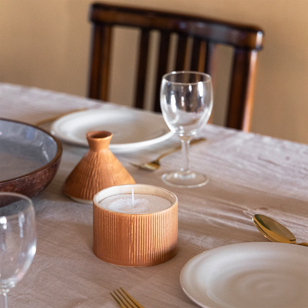 Zinna Ceramic Candle- Buy instant pearl wax candles