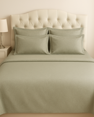 Bella Jacquard Flat Sheet Set, Malibu Beige
