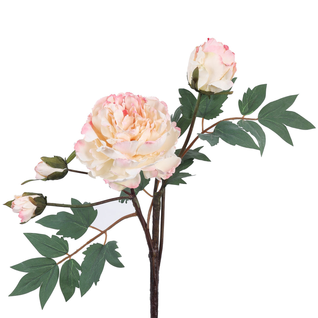 Pink Peony Faux Flower Stick, Single (65cm)