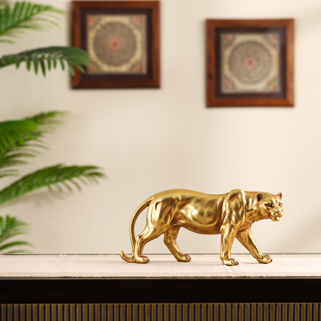 Walking Leopard Figurine