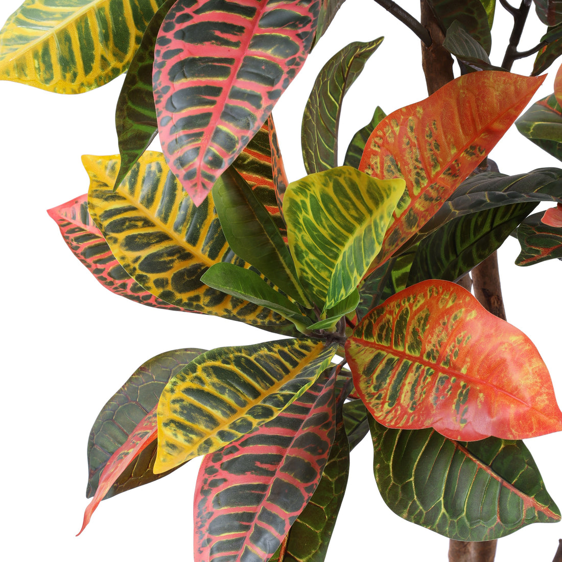 Hyper-realistic Faux Croton Plant, 3 Feet