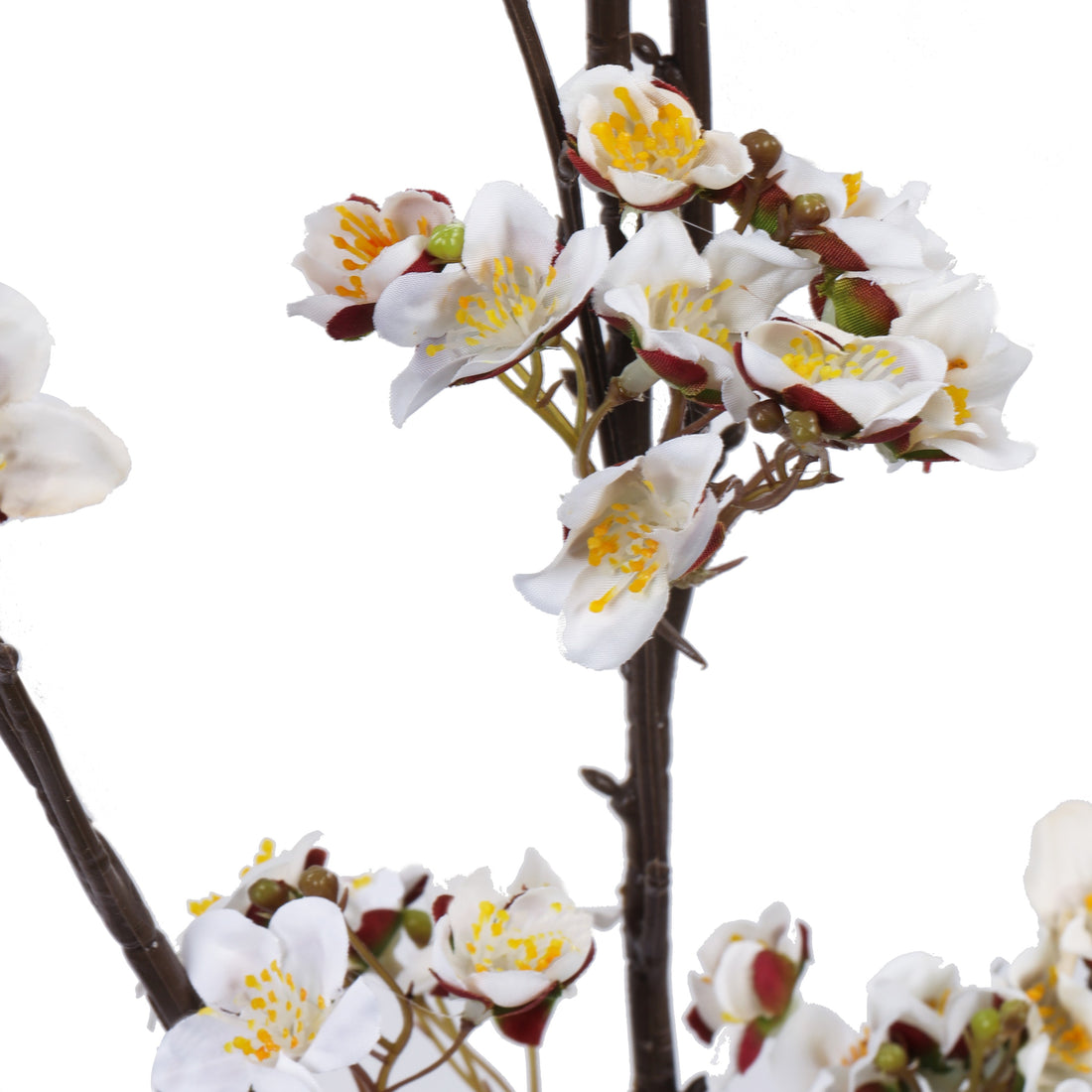 White Cherry Blossom Faux Flower Stick, Single (130cm)