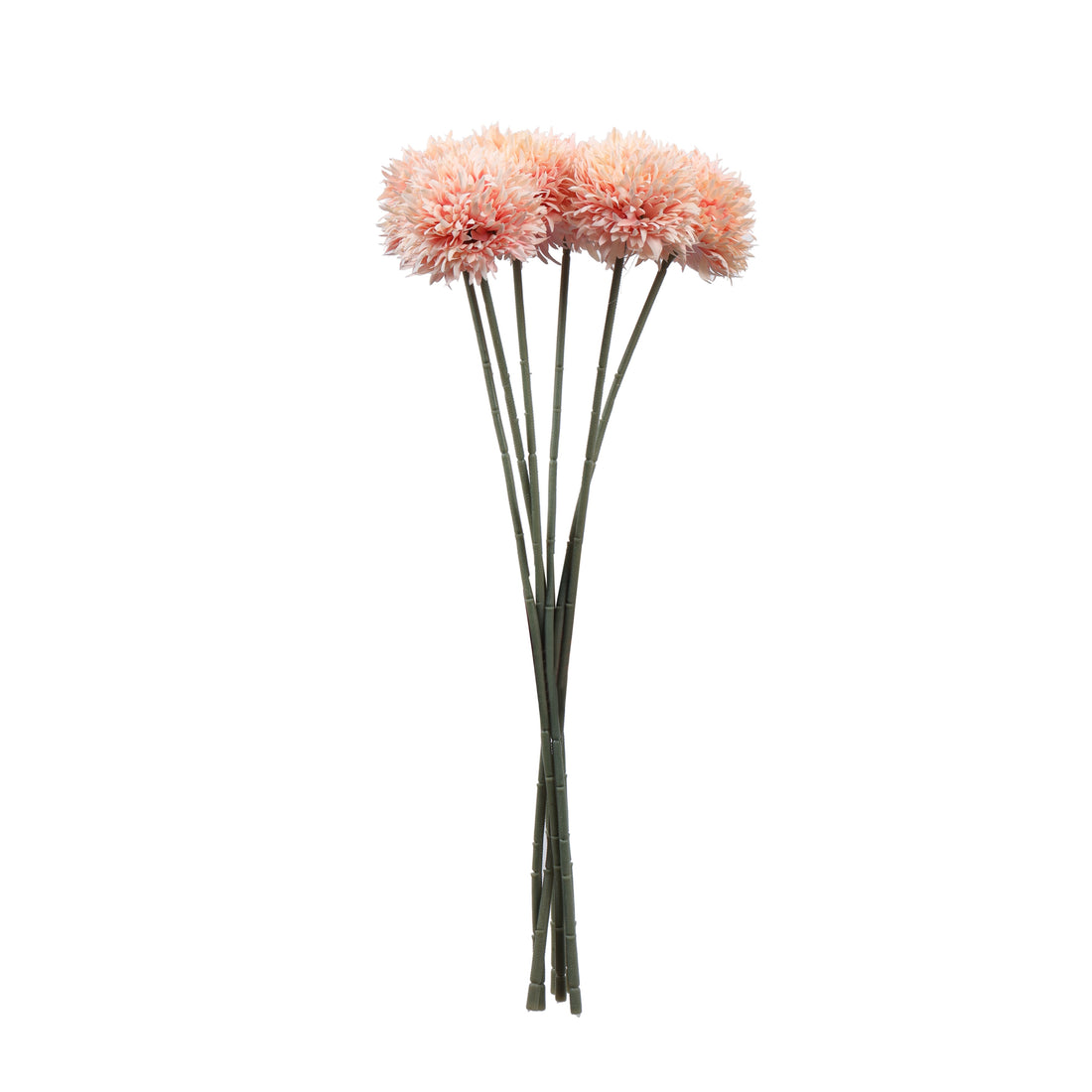 Peach Chrysanthemum Faux Flower Sticks, Set of 6 (45cm)