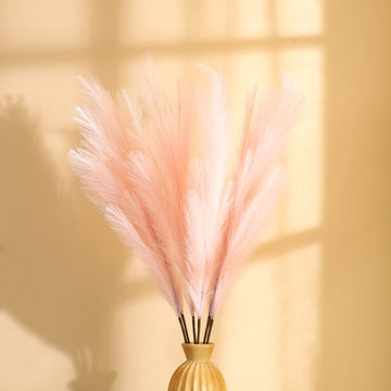 Pink Faux Pampas Sticks, Set of 3 (110cm)