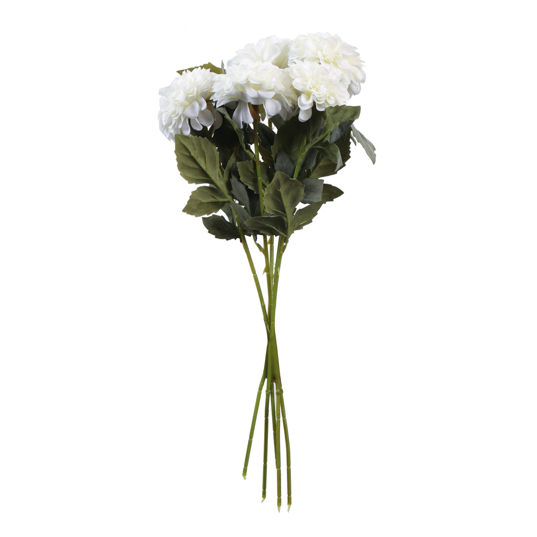 White Chrysanthemum Faux Flower Sticks, Set of 5 (50cm)