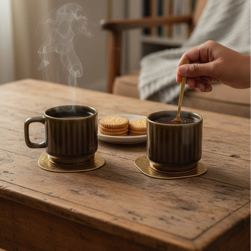 Anuri Ceramic Mug, Brown