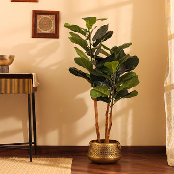 Faux Fiddle Leaf Fig Plant, 4 Feet