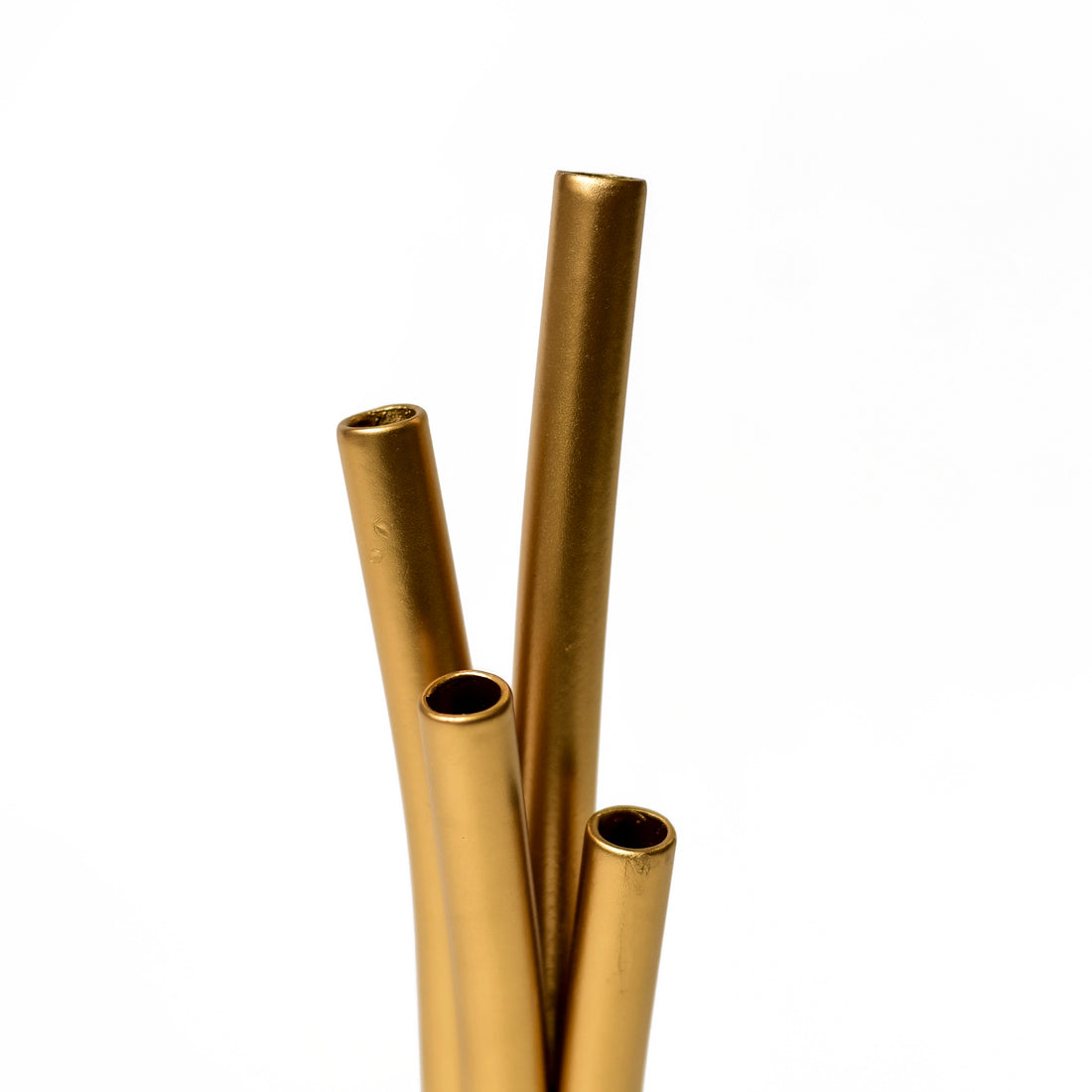 Bloom Iron and Marble Planter, Gold