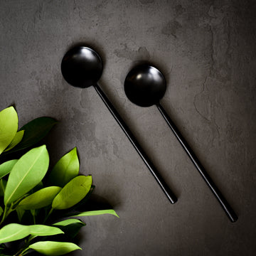 Noir Dinner Spoons, Set of 4
