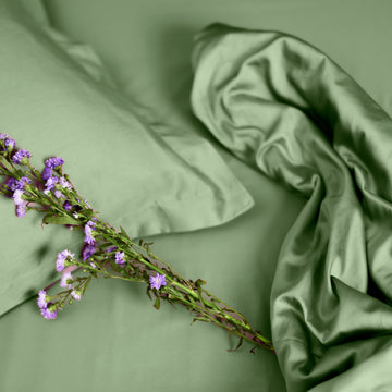 Solid 100% Organic Cotton Flat Sheet Set, Sage