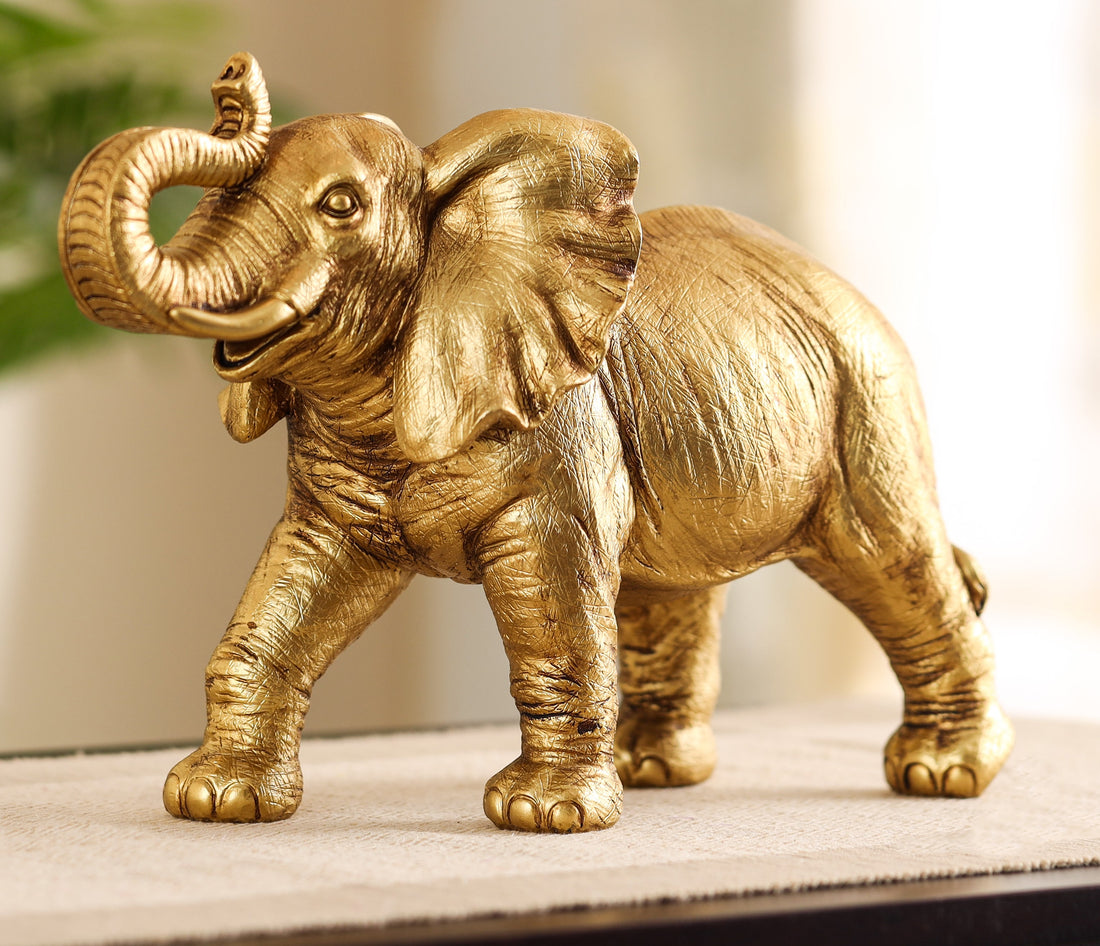 Golden Royal Elephant Statue